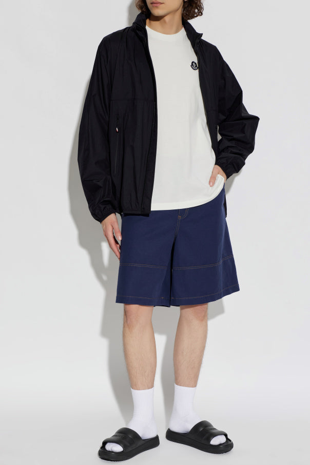Moncler WHITE T-shirt with logo patch 2