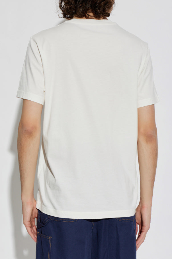 Moncler WHITE T-shirt with logo patch 4