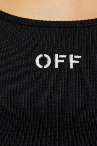 Off-White BLACK Ribbed camisole top 5