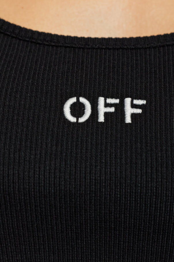 Off-White BLACK Ribbed camisole top 5