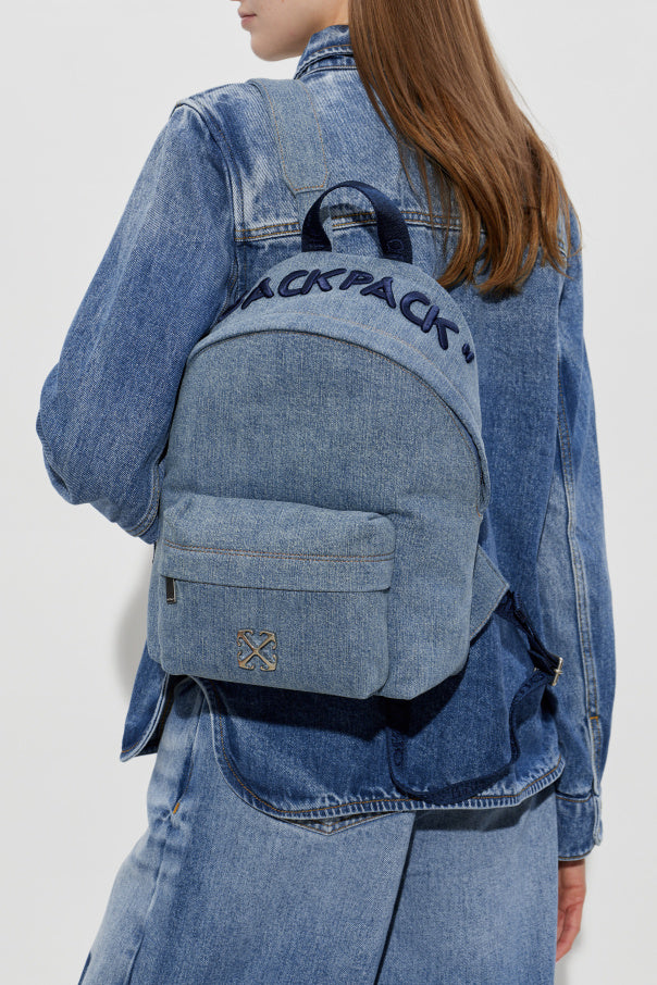 Off-White BLUE 'Jitney' denim backpack 2