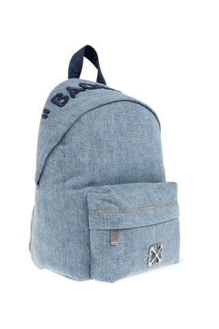 Off-White BLUE 'Jitney' denim backpack 4