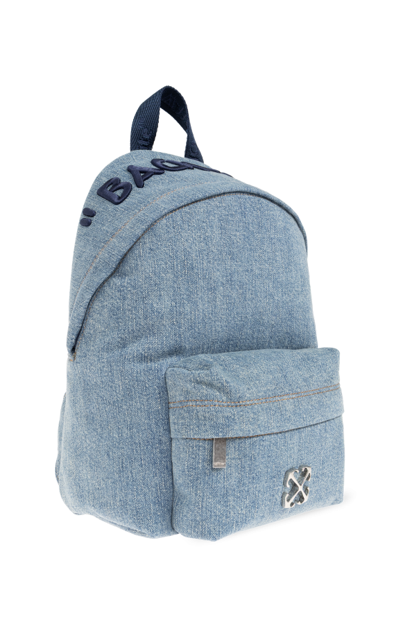 Off-White BLUE 'Jitney' denim backpack 4