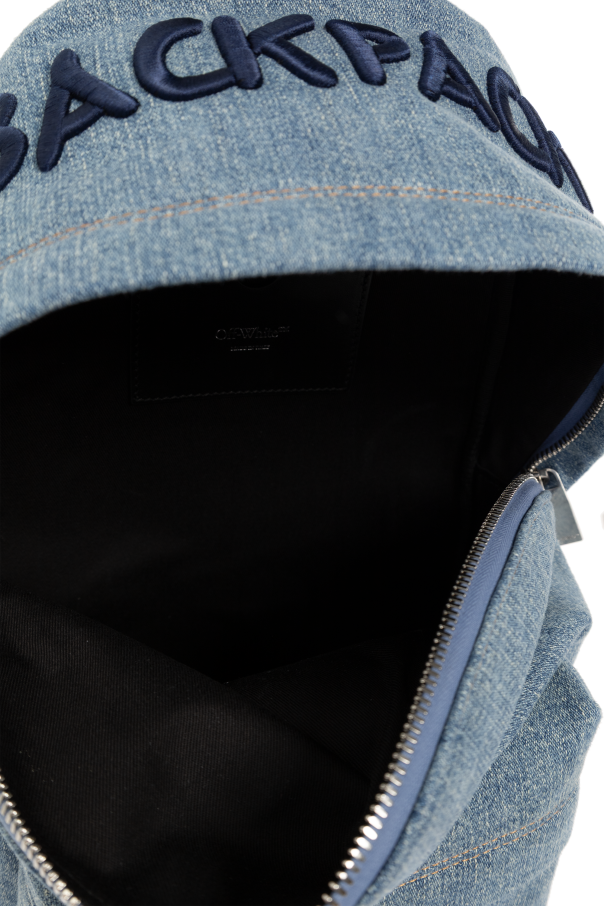 Off-White BLUE 'Jitney' denim backpack 5