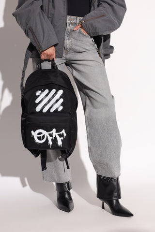 Off-White BLACK ‘Diagonal Spray’ backpack 2