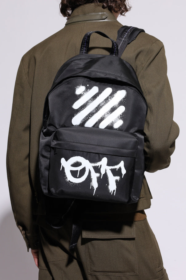 Off-White BLACK ‘Diagonal Spray’ backpack 3