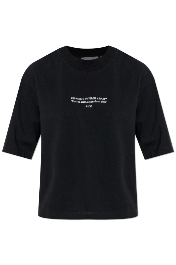 Off-White BLACK T-shirt with logo 1