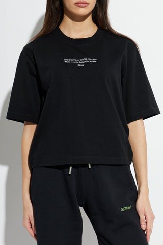 Off-White BLACK T-shirt with logo 3