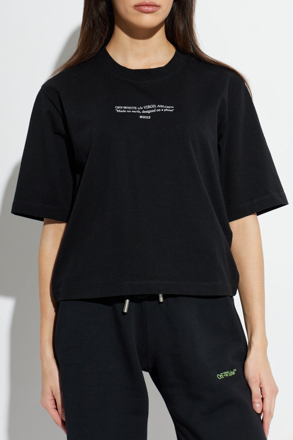 Off-White BLACK T-shirt with logo 3