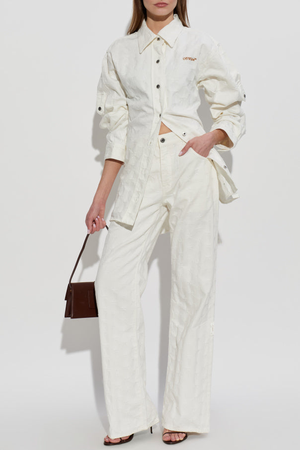 Off-White WHITE Jeans with monogram 2