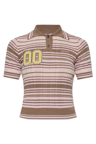 Off-White PINK Polo with patch 1