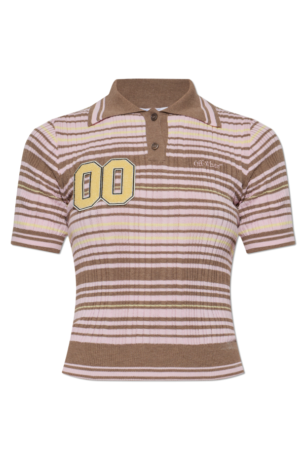 Off-White PINK Polo with patch 1