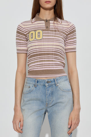 Off-White PINK Polo with patch 3