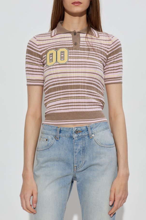 Off-White PINK Polo with patch 3