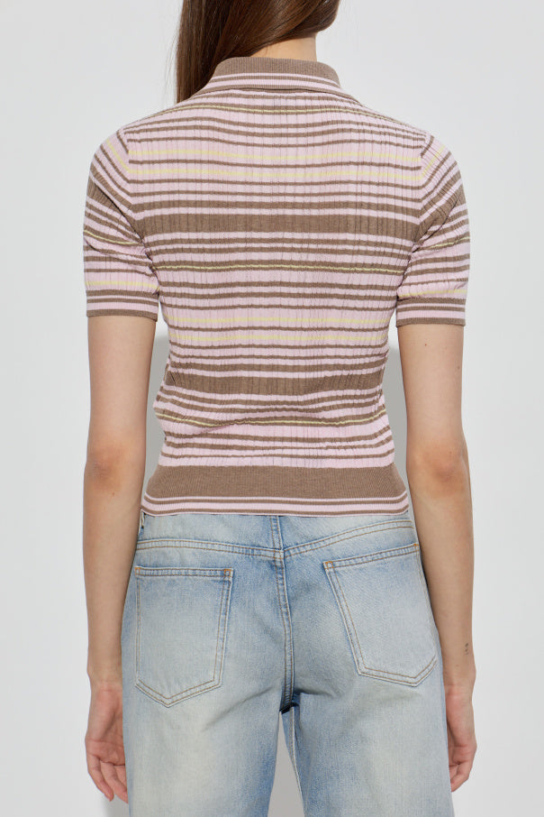 Off-White PINK Polo with patch 4