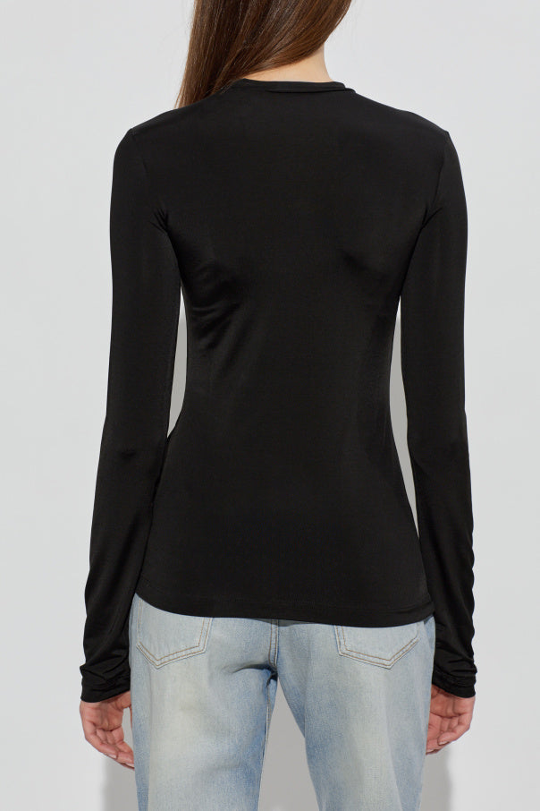 Off-White BLACK T-shirt with logo 4
