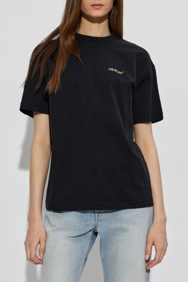 Off-White BLACK T-shirt with logo 3