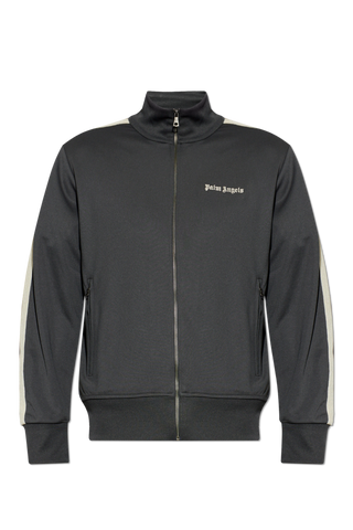 Palm Angels GREY Sweatshirt with a stand-up collar 1