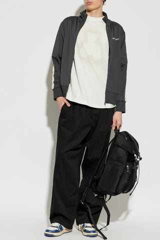 Palm Angels GREY Sweatshirt with a stand-up collar 2
