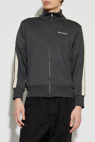 Palm Angels GREY Sweatshirt with a stand-up collar 3