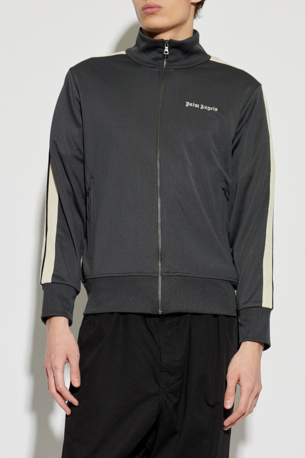 Palm Angels GREY Sweatshirt with a stand-up collar 3