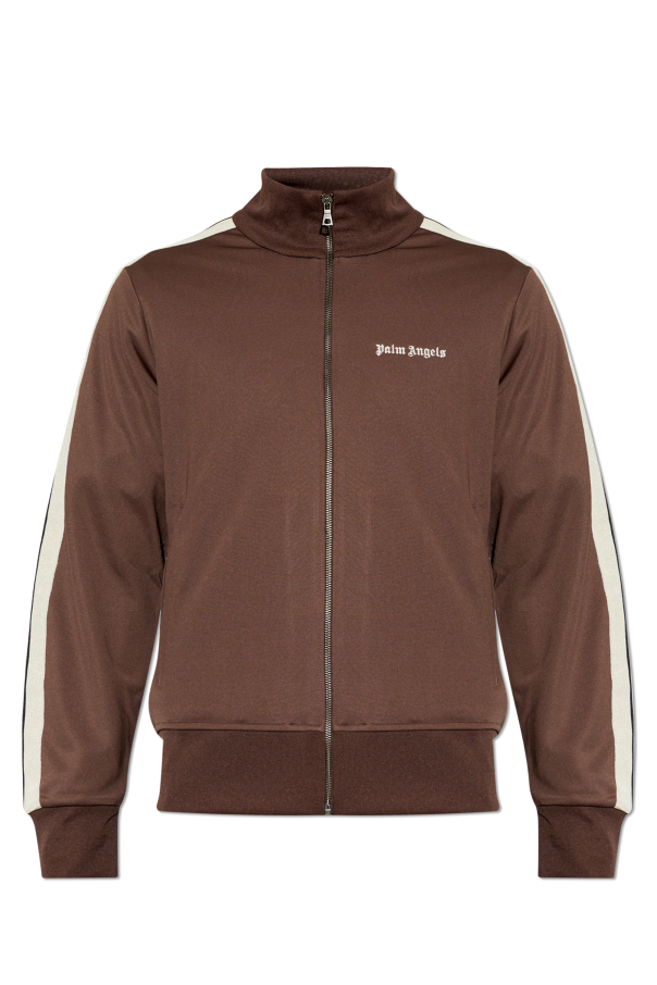 Palm Angels BROWN Sweatshirt with logo 1