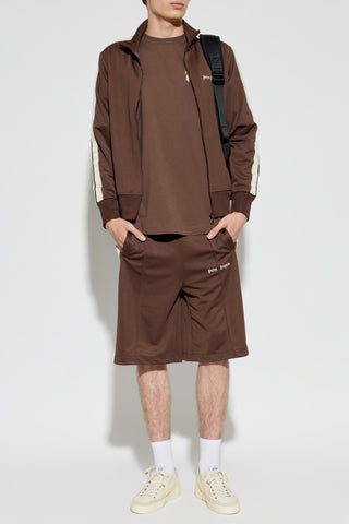 Palm Angels BROWN Sweatshirt with logo 2