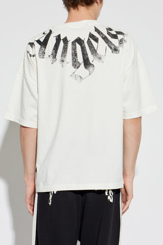 Palm Angels cream T-shirt with logo 4