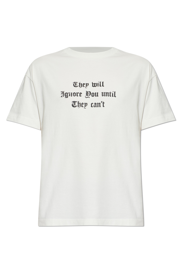 Palm Angels cream T-shirt with print 1