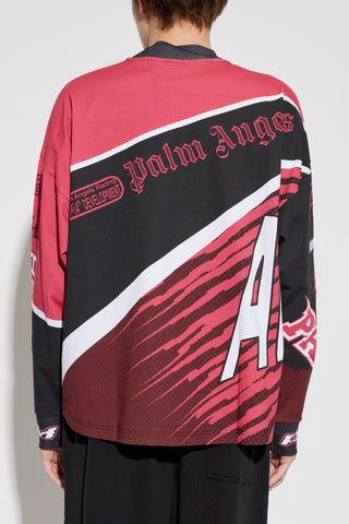 Palm Angels RED ‘Oversize’ T-shirt 4