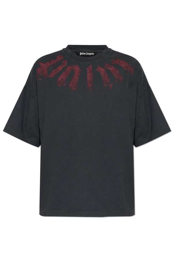 Palm Angels BLACK T-shirt with logo 1