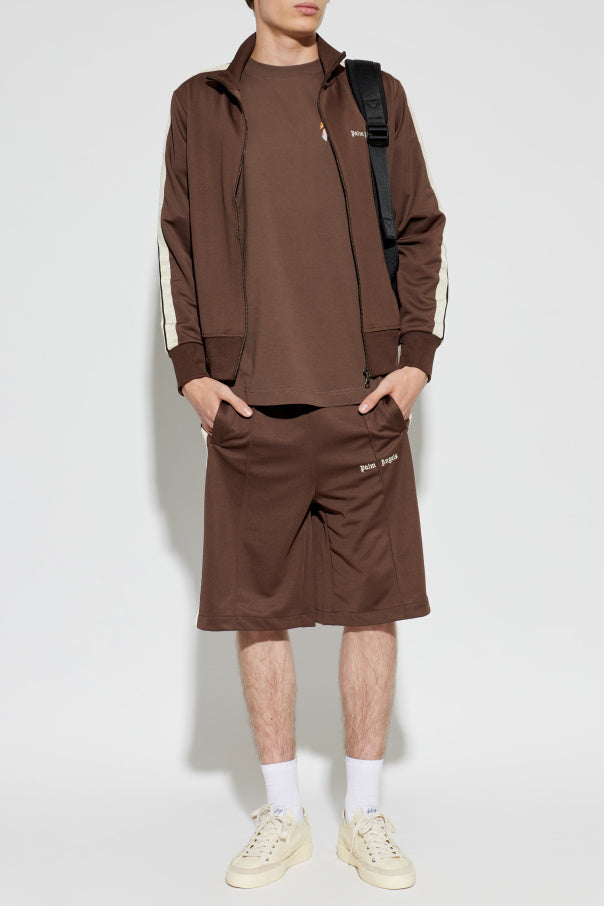 Palm Angels BROWN T-shirt with print 2