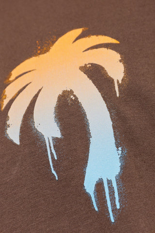 Palm Angels BROWN T-shirt with print 5