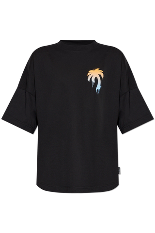 Palm Angels BLACK T-shirt with print 1
