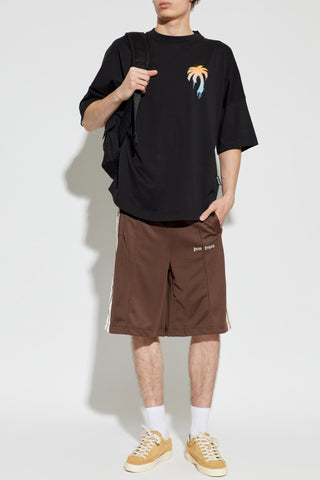 Palm Angels BLACK T-shirt with print 2