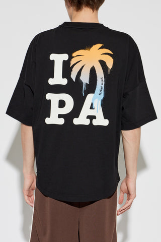 Palm Angels BLACK T-shirt with print 4