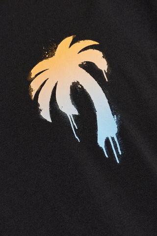 Palm Angels BLACK T-shirt with print 5