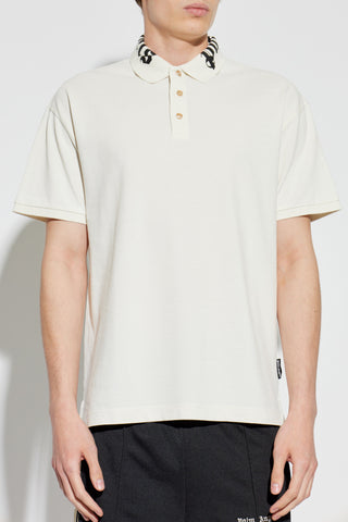 Palm Angels cream Polo with logo 3