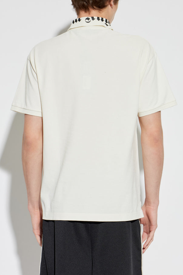 Palm Angels cream Polo with logo 4