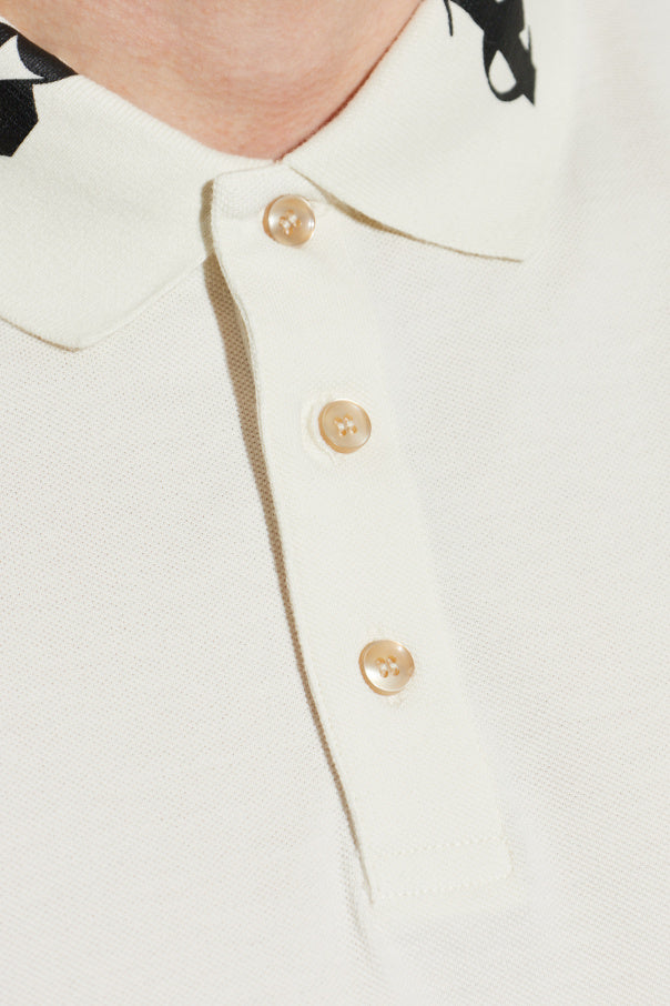Palm Angels cream Polo with logo 5