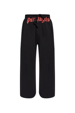Palm Angels BLACK Sweatpants with logo 1