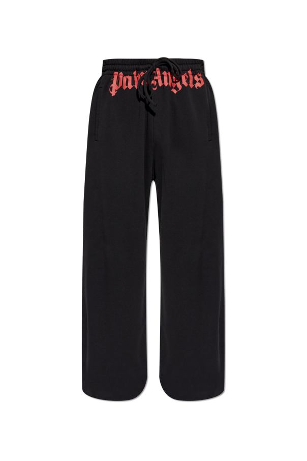Palm Angels BLACK Sweatpants with logo 1