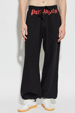 Palm Angels BLACK Sweatpants with logo 3