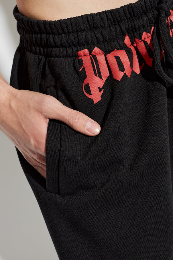 Palm Angels BLACK Sweatpants with logo 5