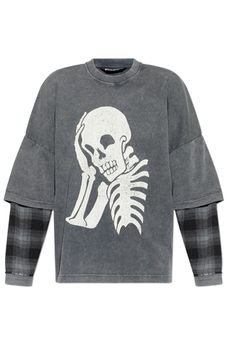 Palm Angels GREY Sweatshirt with print 1