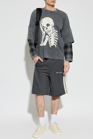 Palm Angels GREY Sweatshirt with print 2