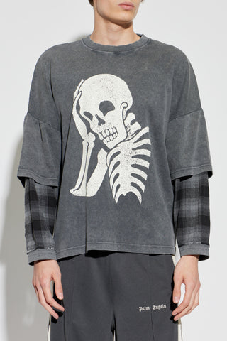 Palm Angels GREY Sweatshirt with print 3