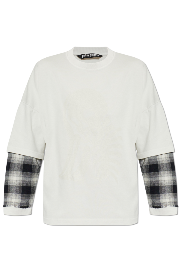 Palm Angels WHITE Sweatshirt with print 1