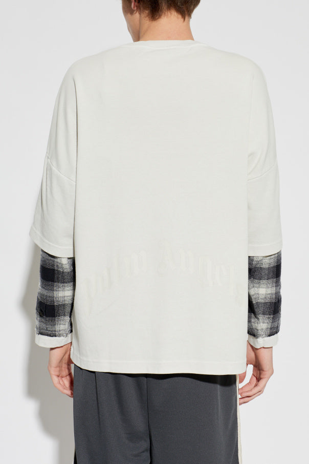 Palm Angels WHITE Sweatshirt with print 4