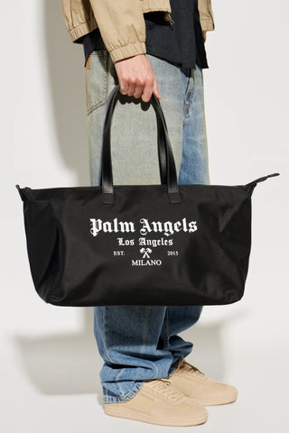 Palm Angels BLACK Bag with logo 2